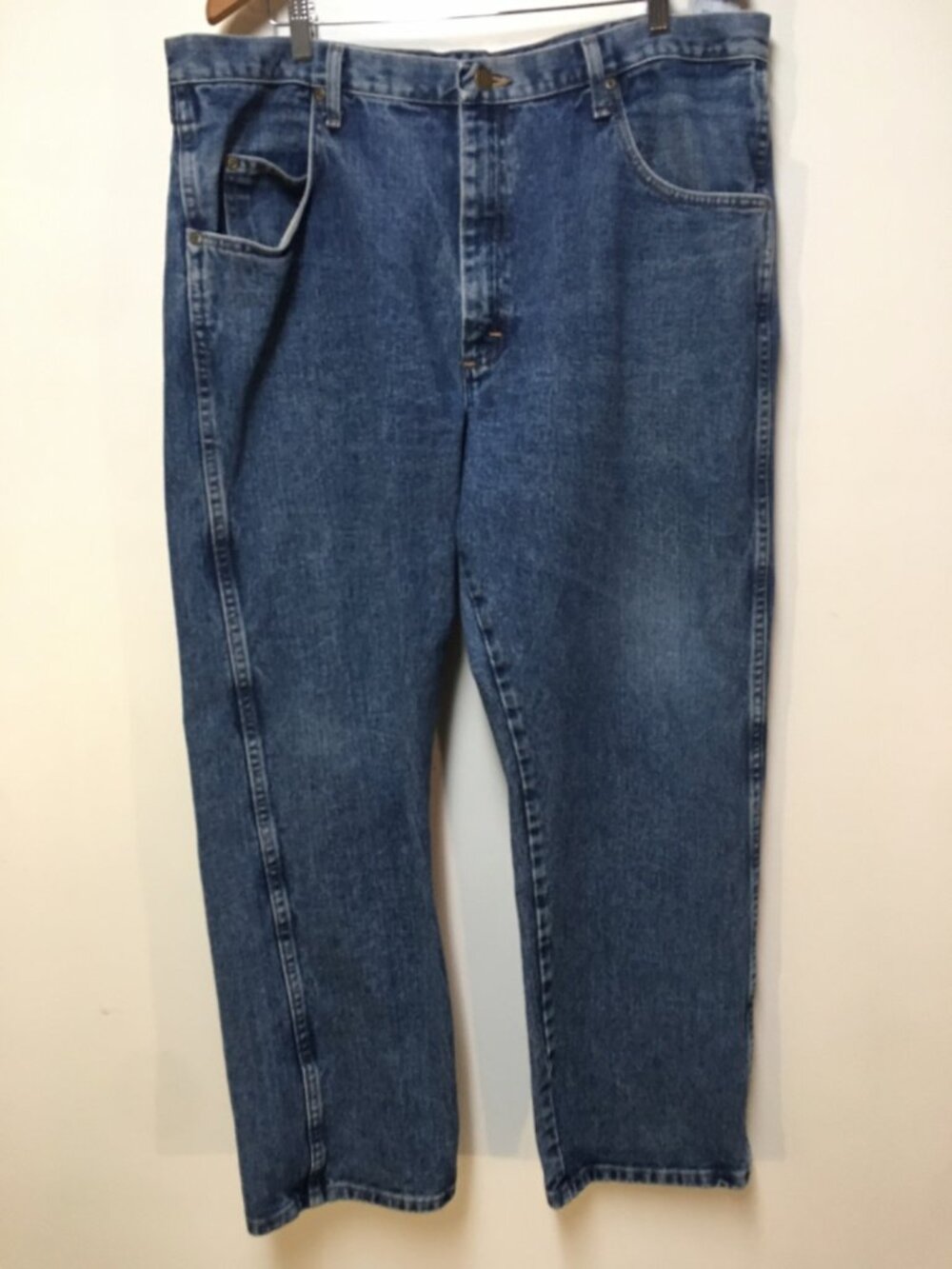 Wrangler Rugged Wear Men 40x30 Jean Blue Relaxed Fit Denim Cotton Western Cotton
